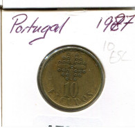 10 ESCUDOS 1987 PORTUGAL Coin #AT397.U.A - Portogallo