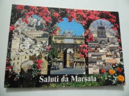 Cartolina Viaggiata "SALUTI DA MARSALA" Vedutine 1990 - Trapani