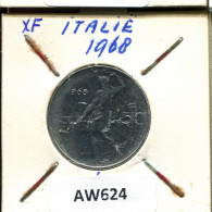 50 LIRE 1968 ITALIA ITALY Moneda #AW624.E.A - 50 Liras