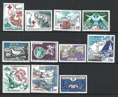 Timbre De Monaco Neuf ** N 607 / 617 - Unused Stamps