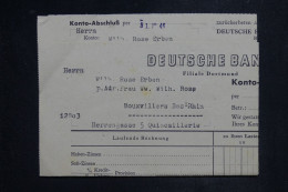 VIEUX PAPIERX - Document De La Deutsche Bank En 1946- L 150800 - Collections