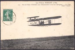 AVIATION - LES FRERES WRIGHT à PAU - VOL DE WILBUR WRIGHT AVEC TISSANDIER A BORD DE L'AEROPLANE - Cliché Rapide - ....-1914: Precursori