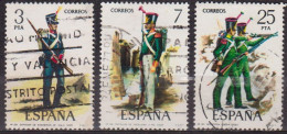 Armée, Soldats - ESPAGNE - Uniformes - Sapeur, Infanterie Légère - N° 1998-1999-2000 - 1976 - Used Stamps