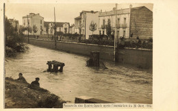 Perpignan * Carte Photo * Passerelle Des Quatre Cazals Après L'inondation Du 26 Octobre 1915 * Inondations Crue - Perpignan