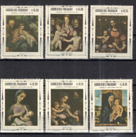 CHCT84 - Art, Paintings, Christmas, Mary And Jesus, Complete Series, 1968, MH, Paraguay - Paraguay