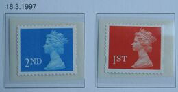 Machin QE II Definitives 2nd 1st (1688-1689) 1997 POSTFRIS MNH ** ENGLAND GRANDE-BRETAGNE GB GREAT BRITAIN - Unused Stamps