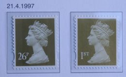 Machin QE II Definitives 26p 1st (1690-1691) 1997 POSTFRIS MNH ** ENGLAND GRANDE-BRETAGNE GB GREAT BRITAIN - Unused Stamps
