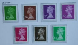 Machin QE II Definitives 7 Values (1630-1636) 1996 POSTFRIS MNH ** ENGLAND GRANDE-BRETAGNE GB GREAT BRITAIN - Unused Stamps