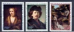 Dahomey ** MNH 23 - Poste Aérienne N° 117 /119 Tableau (tableaux Painting) Religieux COTE 8.60 REMBRANDT ET COURBET - Religie