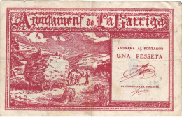 España, 1937 República, Billete De 1 Pesseta Ajuntament De La Garriga Catalunya - BARCELONA N° 1540 - 10 Pesetas