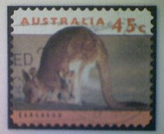 Australia, Scott #1294A, Used (o), 1995, Wildlife Series, Kangaroo And Joey, 45¢, Orange And Multicolored - Gebruikt