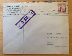 Enveloppe  Commerciale Librairie Maroc Affranchie Pour La France Oblitération Casablanca Principal 1956 - Marruecos (1956-...)