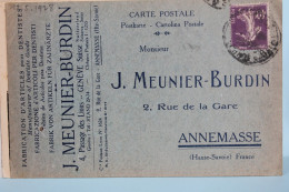 ANNEMASSE     -   J.  MEUNIER   BURDIN  CARTE  DE  COMMANDE     -         1928 - Annemasse