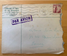 Enveloppe  Commerciale Librairie Maroc Affranchie Pour La France Oblitération Casablanca Principal 1955 - Morocco (1956-...)