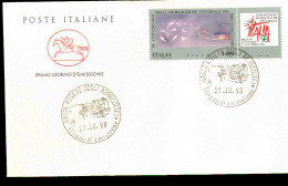 1998 ANNULLO FDC Giornata DEI DIRITTI DELL'UOMO EMISSIONE CONGIUNTA - ONU