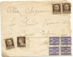 LUOGOTENENZA Imperiale SF C.30x3 + Imp.c.10 Busta Scaletta Zanclea Tassata Tasse Regno C.50x4 - Storia Postale