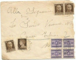 LUOGOTENENZA Imperiale SF C.30x3 + Imp.c.10 Busta Scaletta Zanclea Tassata Tasse Regno C.50x4 - Postage Due