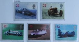 Car Science Velocity Physics (Mi 1767-1771) 1998 POSTFRIS MNH ** ENGLAND GRANDE-BRETAGNE GB GREAT BRITAIN - Neufs