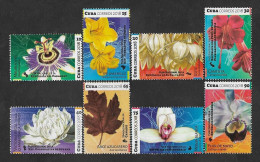 SE)2018 CUBA, FROM THE FLORA SERIES, COMPLETE SERIES OF NATIONAL FLOWERS OF AMERICA, 6 STAMPS MNH - Oblitérés