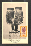 RUANDA-URUNDI - Carte MAXIMUM 1958 - GOBELET ANTHROPOMORPHE JUMELÉ - Tribu Ba-Shilele (kasai) - RARE - Altri & Non Classificati