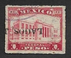 SE)1921 MEXICO, 1P TAX STAMP WITH LAGOS DISTRICT INVERTED, USED - Messico