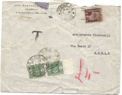 LUOGOTENENZA Democratica L.2 Busta Venezia 15mar1946 Tassata L.4 (L.2 In Coppia) - Postage Due