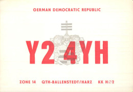 German Democratic Republic Radio Amateur QSL Card Y24YH 1983 - Radio Amatoriale