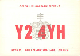 German Democratic Republic Radio Amateur QSL Card Y24YH 1983 - Radio Amatoriale