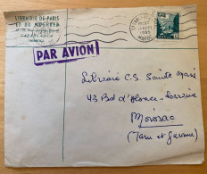 Enveloppe Commerciale Librairie Maroc Affranchie Pour La France Oblitération Casablanca 1955 - Marokko (1956-...)