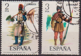 Armée, Soldats - ESPAGNE - Uniformes - Sapeur Du Génie, Chasseur à Pied - N° 2028-2029 - 1977 - Gebraucht