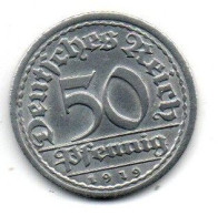 Deutsches Reich - 50 Reichspfennig - 1919 J - Gebraucht Used - 50 Renten- & 50 Reichspfennig