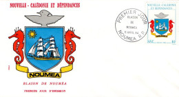 NOUVELLE CALEDONIE FDC 1984 BLASON DE NOUMEA - FDC