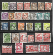 DANEMARK-BRADES AVANT RETRAIT - 30 TRES BEAUX TIMBRES OBLITERES- PAS D'EMINCES- DE 1948-60 - Used Stamps