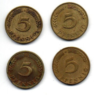 Bank Deutscher Länder - 5 Pfennig - 1949 D F G J - Gebraucht Used - 5 Pfennig