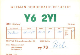 German Democratic Republic Radio Amateur QSL Card Y03CD Y62YI 1983 - Radio Amatoriale