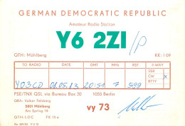 German Democratic Republic Radio Amateur QSL Card Y03CD Y62ZI 1983 - Radio Amatoriale