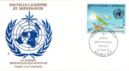 NOUVELLE CALEDONIE FDC 1985 JOURNEE METEOROLOGIQUE MONDIALE - FDC