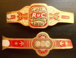 P18 Bague Bagues Cigare Cigares  RUC  2 Pièces - Cigar Bands