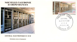 NOUVELLE CALEDONIE FDC 1985 CENTRAL ELECTRONIQUE - FDC