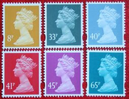 Machin QE II Definitives 8p 33 40 51 45 65p (Mi 1861-1866) 2000 POSTFRIS MNH ** ENGLAND GRANDE-BRETAGNE GB GREAT BRITAIN - Unused Stamps