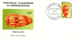 NOUVELLE CALEDONIE FDC 1985 COQUILLAGES - FDC