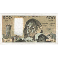 France, 500 Francs, Pascal, 1991, C.345, TTB+, Fayette:71.47, KM:156h - 500 F 1968-1993 ''Pascal''