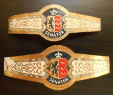 P48 Bague Bagues Cigare Cigares  Senator  2 Pièces - Cigar Bands