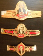 P51 Bague Bagues Cigare Cigares  Senator  3 Pièces - Cigar Bands