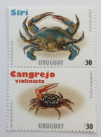 URUGUAY 2021 FAUNA Animals CRABS - Fine Set MNH - Uruguay