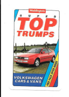 CG21 - TOP TRUMPS VW CARS AND VAN - VOLKSWAGEN - JEU COMPLET - KFZ