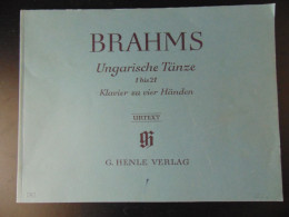 Partition " Brahms, Danses Hongroises " Piano à 4 Mains, 85 Pages, 1984 - Partituren