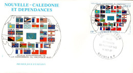 NOUVELLE CALEDONIE FDC 1987 40 ANS COMMISION DU PACIFIQUE SUD - FDC