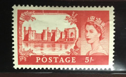 Great Britain 1955 5s Waterlow Castles MNH - Nuevos