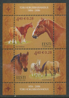 Estonia:Unused Block Tori Horse Breeding, 2006, MNH - Horses